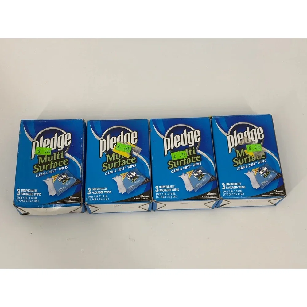 Pledge Multi Surface Clean Dust Wipes Lot of‎ 4 Boxes 12 Total Discontinued
